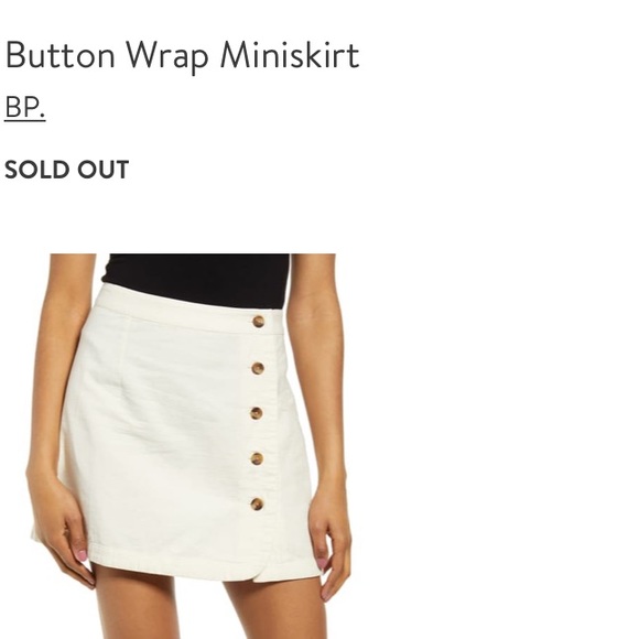 BP. Button Wrap Miniskirt - Picture 1 of 8